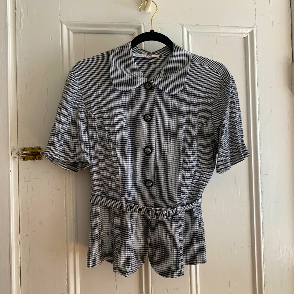 Vintage Peplum Button Down